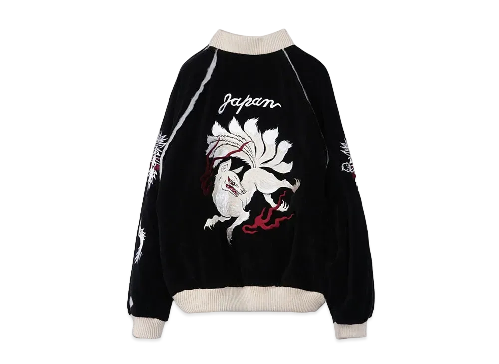 el conductorH VELVETEEN FOX EMBROIDERED SOURVENIR JKT "BLACK"