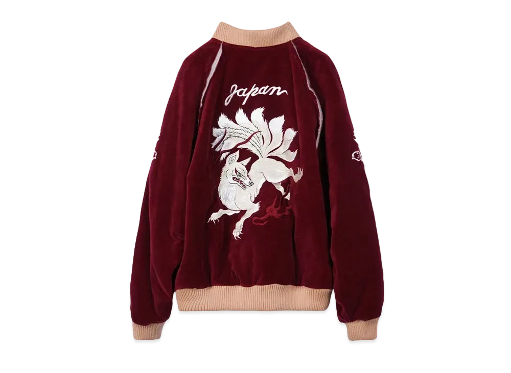 el conductorH VELVETEEN FOX EMBROIDERED SOURVENIR JKT "MAROON"