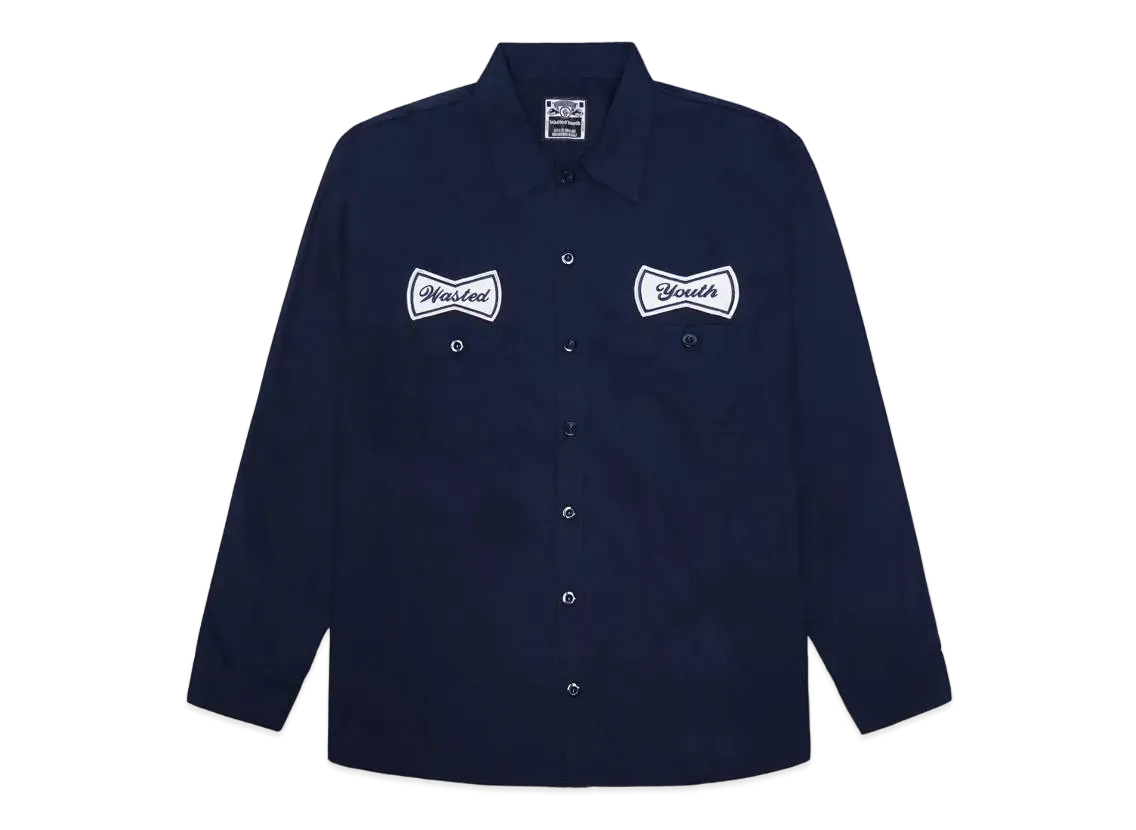 Wasted Youth Work Shirt "Navy" / VERDY