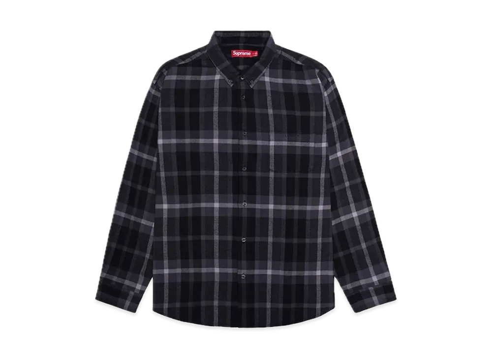 【美品】 Supreme Plaid Flannel Shirt 23FW 黒 Supreme Plaid Flannel Shirt 