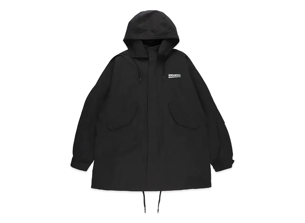 WIND AND SEA Fishnet Recycled Nylon Mountain Parka "Black"