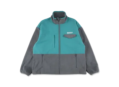 WIND AND SEA Fishnet Recycled Nylon Fleece Zip Up Blouson "Sea Foam"