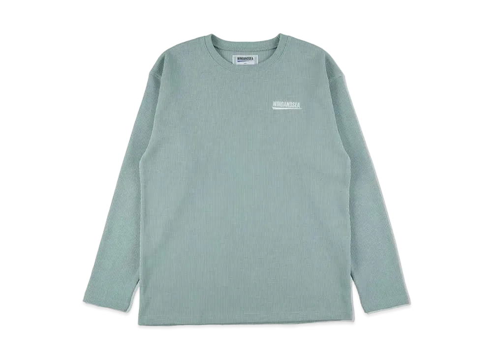 WIND AND SEA Fishnet Recycled Nylon Tharmal L/S T Shirt "Sea Foam"