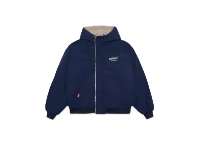 9090 Boa & Nylon Reversible Puffer Jacket "Navy&Ivory"