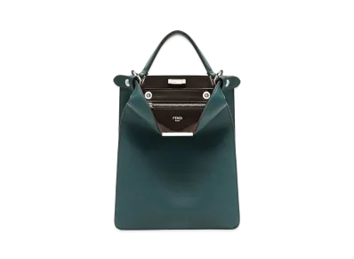 FENDI Peekaboo X-Lite Small Leather Bag "Green"