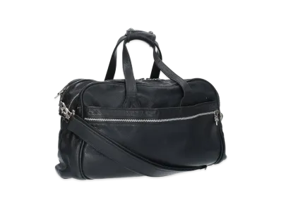 Chrome Hearts Diaper Dagger Zip Leather 2way Boston Bag "Black"