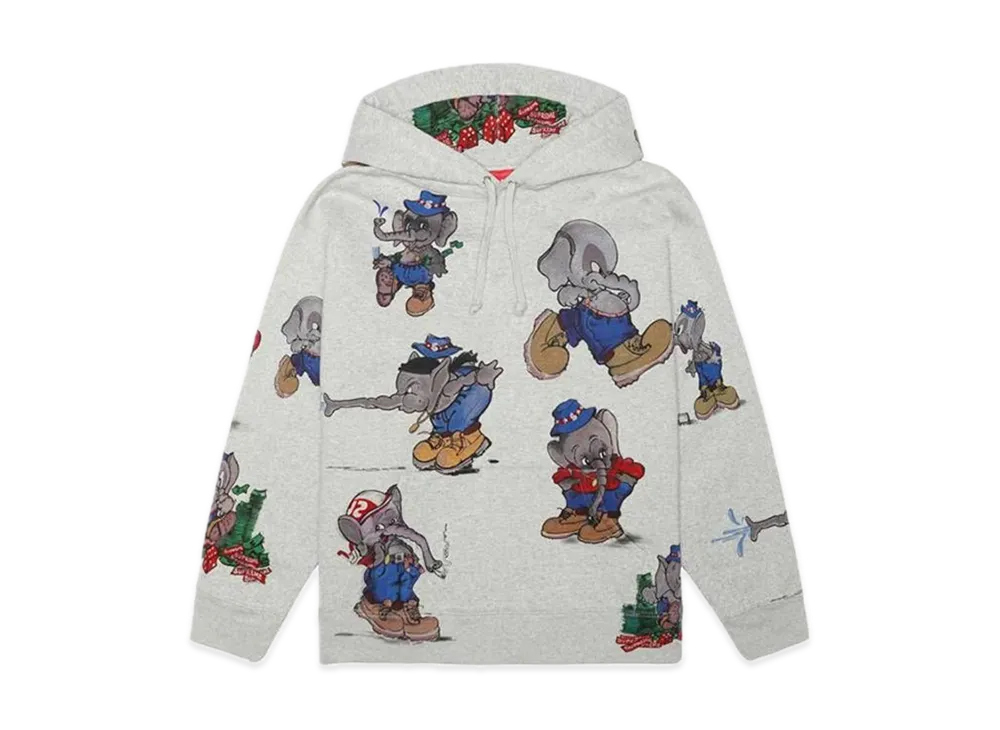 Supreme Elephant Hooded Sweatshirt "Heather Grey"