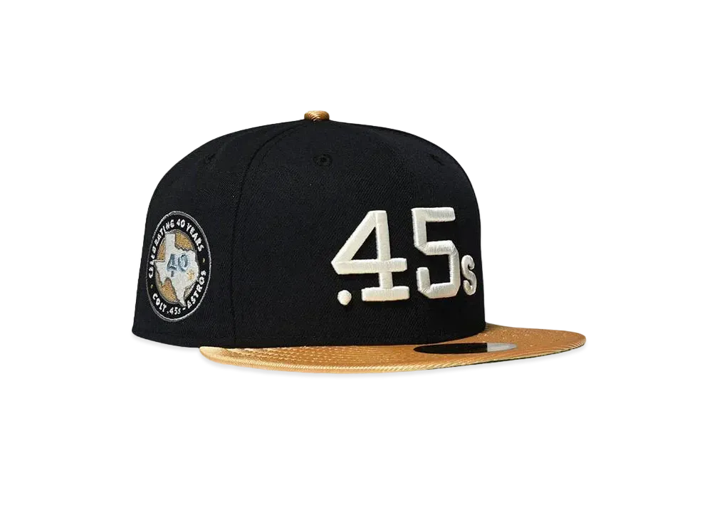 NEW ERA HOUSTON COLT 45 40TH 59FIFTY "NAVY x METALLIC GOLD x GREEN"
