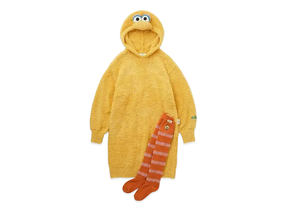 GELATO PIQUE x Sesame Street Online Limited Big Bird Onepiece & Long Socks Set "Yellow"