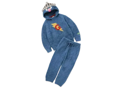 GELATO PIQUE x Sesame Street Homme Limited Edition Super Grover Hoodie & Long Pants Set "Blue"