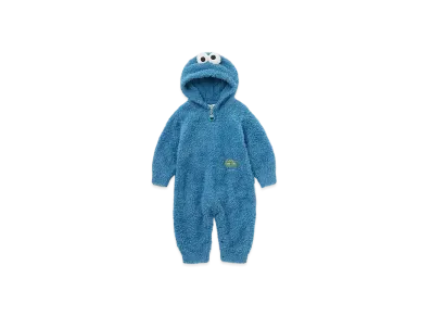 GELATO PIQUE x Sesame Street Baby Cookie Monster Rompers "Blue"