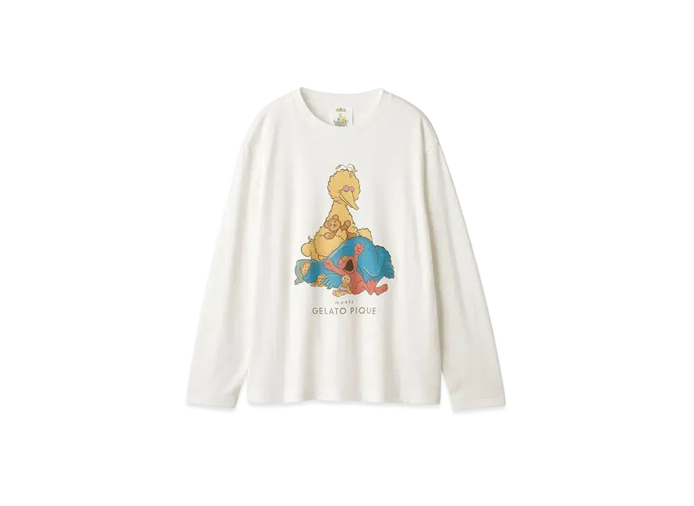 GELATO PIQUE x Sesame Street Homme One Point T-shirt "Off White"