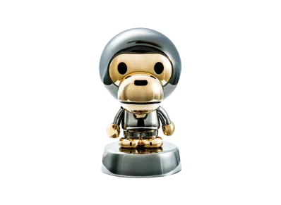 A BATHING APE Baby Milo Metal Figure "Silver"