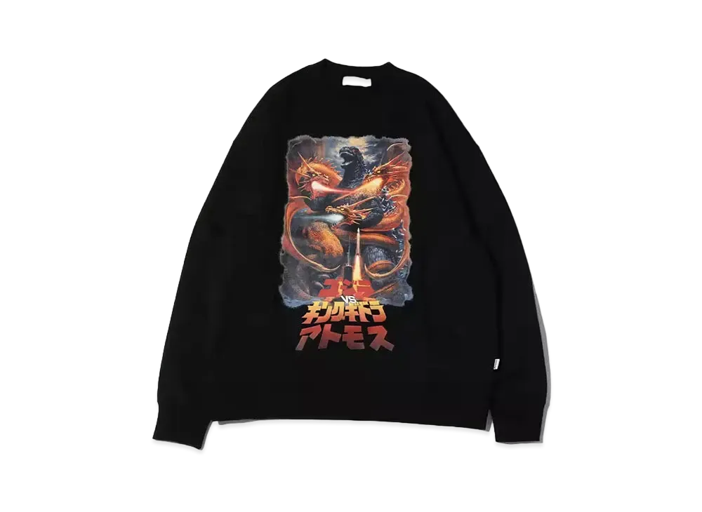 atmos GODZILLA vs King Ghidorah Sweat "Black"