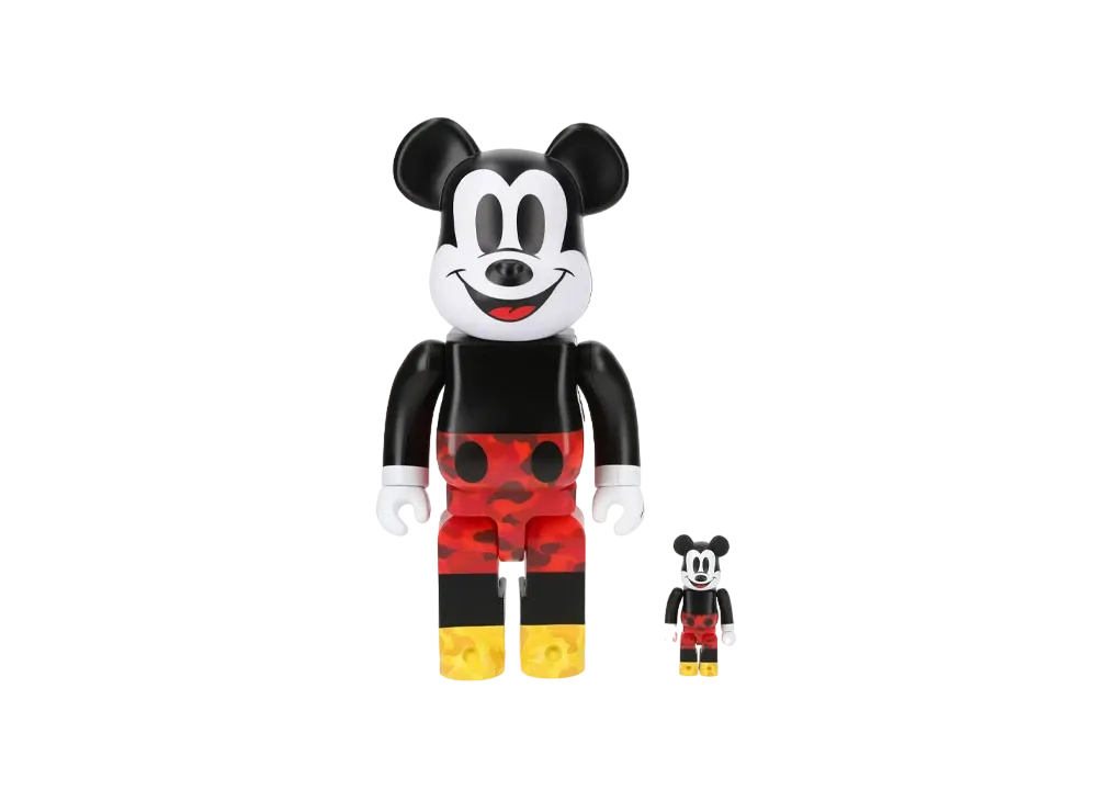 Bearbrick x A BATHING APE x MICKEY MOUSE Original Color 100% & 400%