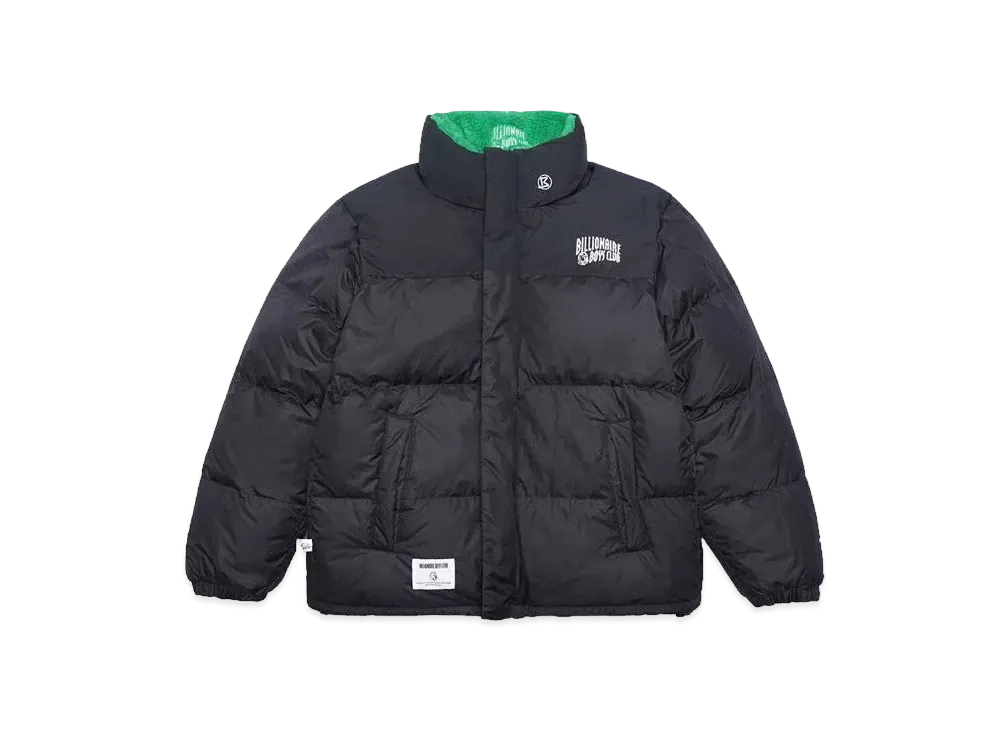 FIRST DOWN x BILLIONAIRE BOYS CLUB EMBROIDERED LOGO REVERSIBLE BUBBLE DOWN JACKET MICROFT®/BOA "BLACK/GREEN"