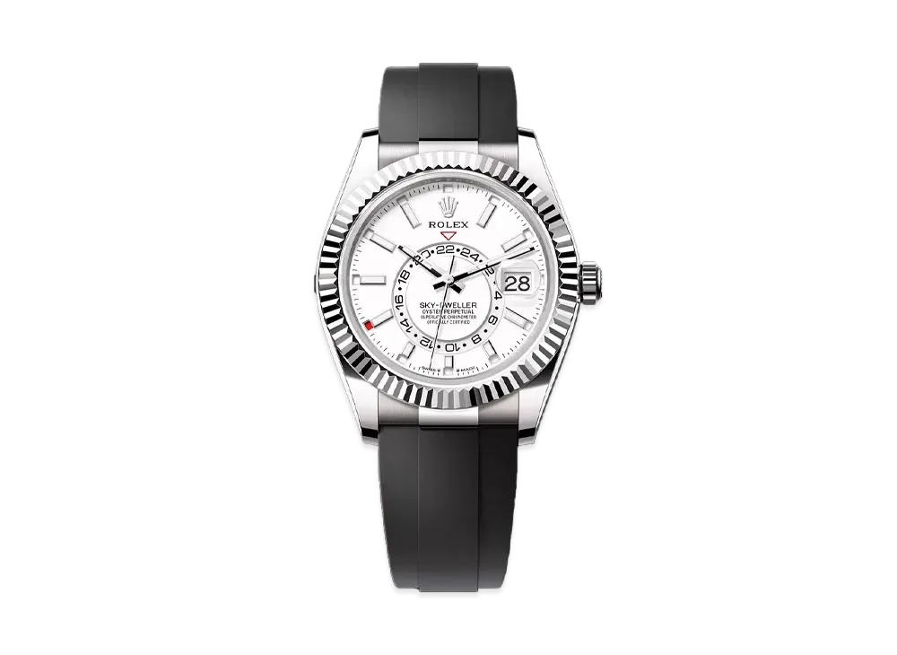 ROLEX Sky-Dweller Oyster 42mm "White/White Gold" 336239