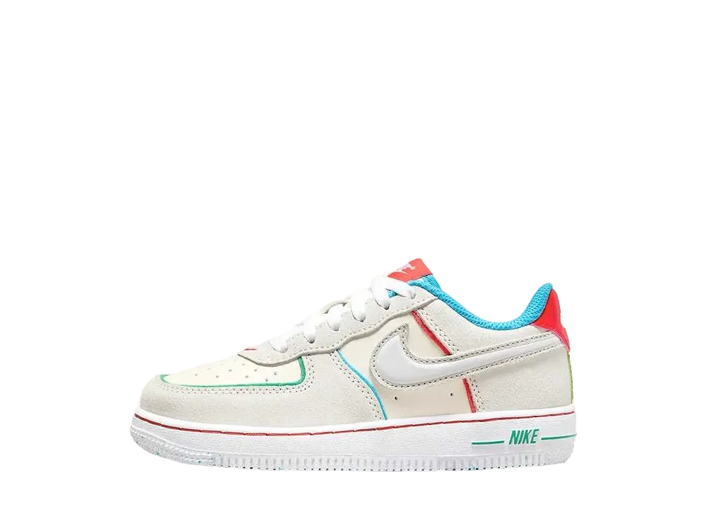 ナイキ PS フォース1 LV8 "ペールアイボリー/ピカンテレッド/バルチックブルー/ホワイト"(キッズ)