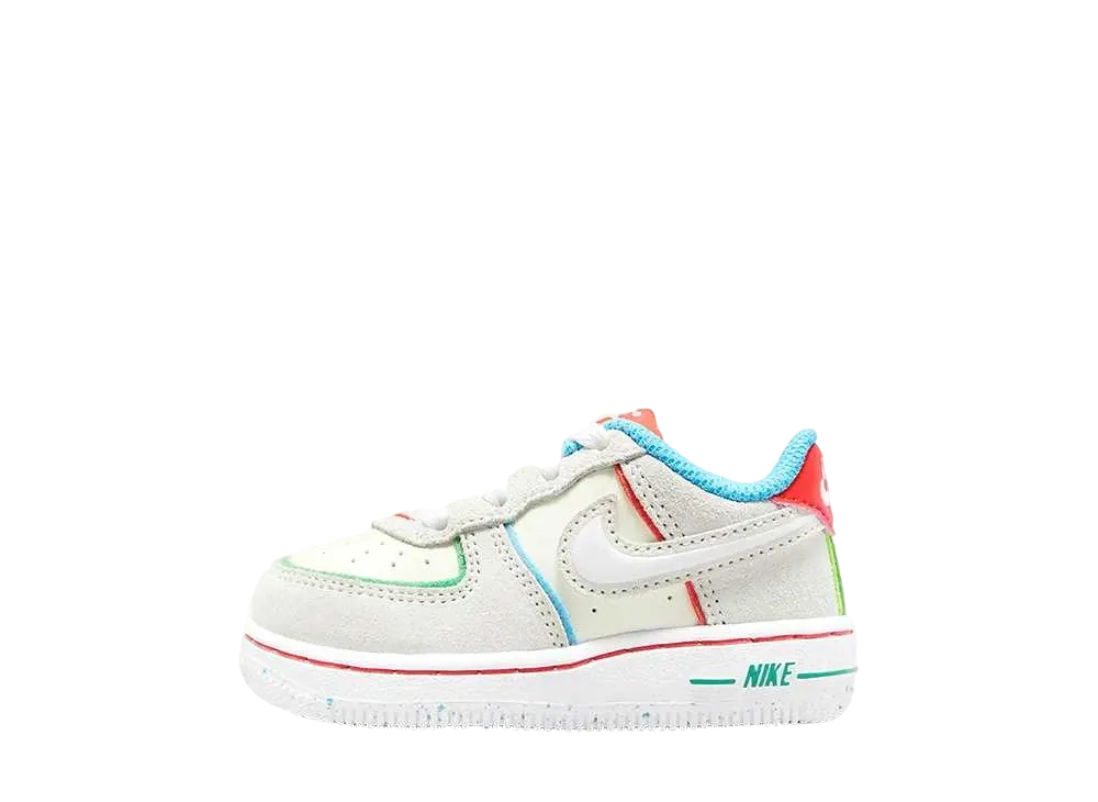 ナイキ TD ナイキ フォース1 LV8 "ペールアイボリー/ピカンテレッド/バルチックブルー/ホワイト"(キッズ)