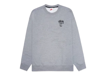 Nike x Stussy International Crewneck Sweatshirt (US Size) "Grey" DC4198-050