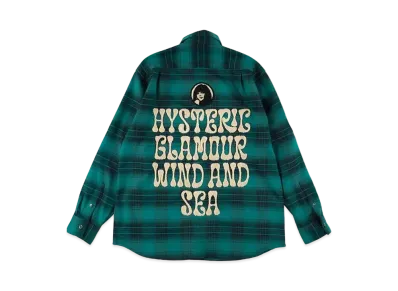 WIND AND SEA x HYSTERIC GLAMOUR Check Shirt "Green"