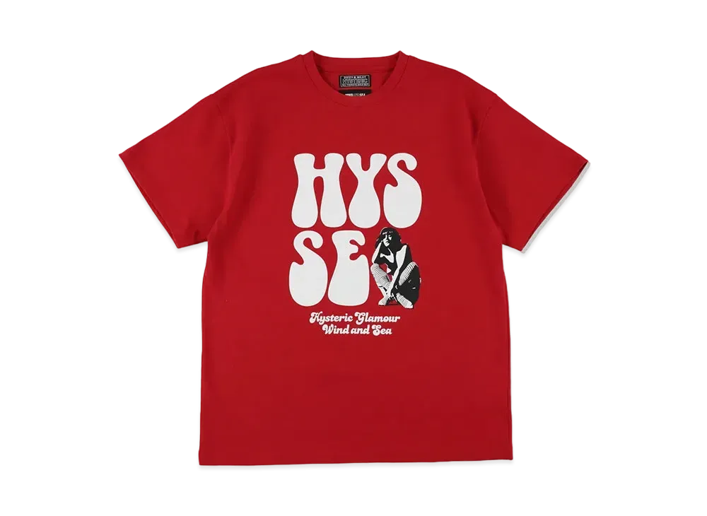 WIND AND SEA x HYSTERIC GLAMOUR S/S T Shirt "Red"