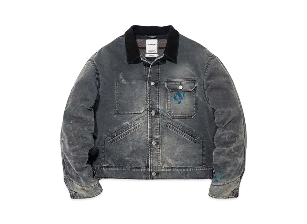 BOW WOW BLANKET LINED DUCK JACKET AGEING "BLACK AGEING"