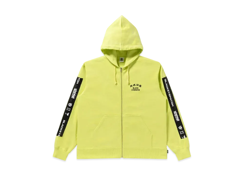 Blackeyepatch HWC Taped Zip Hoodie "Yellow"
