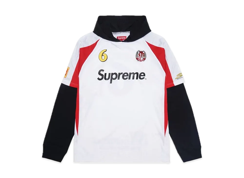 Supreme Hooded Soccer Jersey "White"