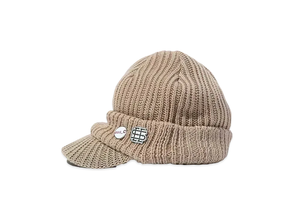 SEE SEE x eye_C Brim Knit Cap "Light Brown"