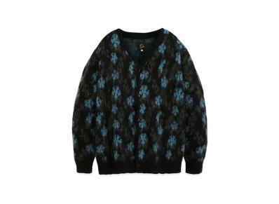 Needles STUDIOUS Mohair Cardigan - Flower "Black"