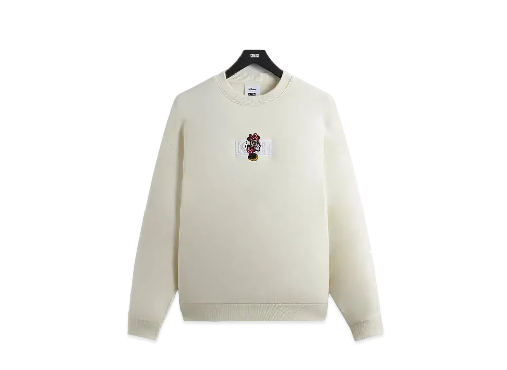 Kith x Disney Mickey & Friends Cyber Monday Minnie Classic Logo Crewneck "Sandrift"