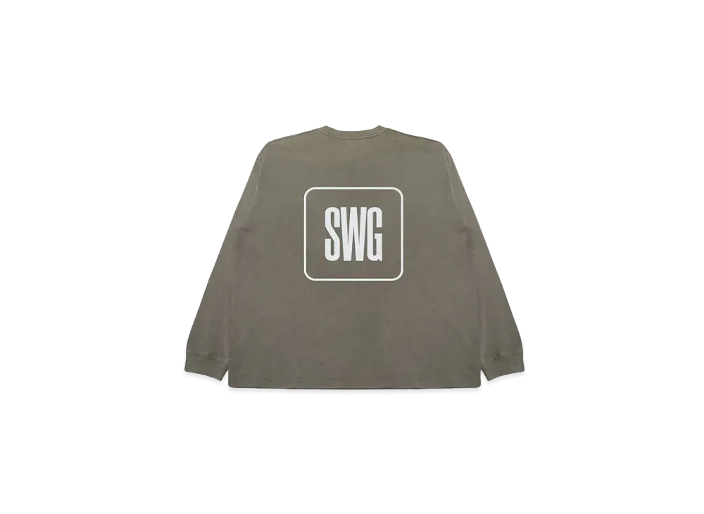 SWAGGER BOX LOGO LT-SHIRT "KHAKI"