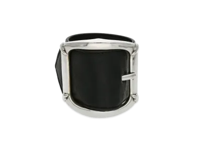 Chrome Hearts Flerknee Buckle Leather Bracelet "Black/Silver"