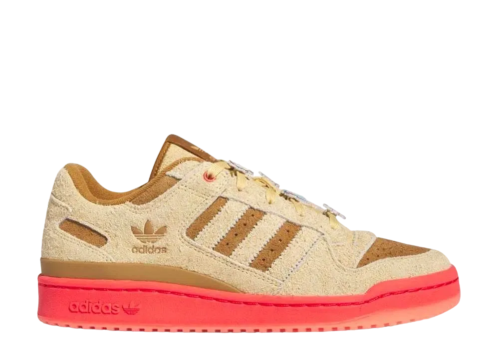 The Grinch × adidas Forum Low CL "Oat/Bright Red/Bronze Strata"