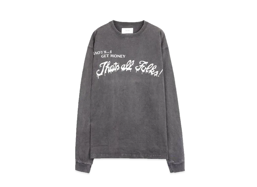 TAIN DOUBLE PUSH OUTSIDE THE FLAME REGULAR LONG SLEEVE "BLACK"