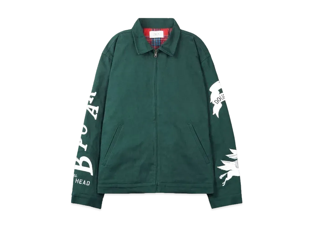 TAIN DOUBLE PUSH EMBROIDERY WORK JACKET "GREEN"