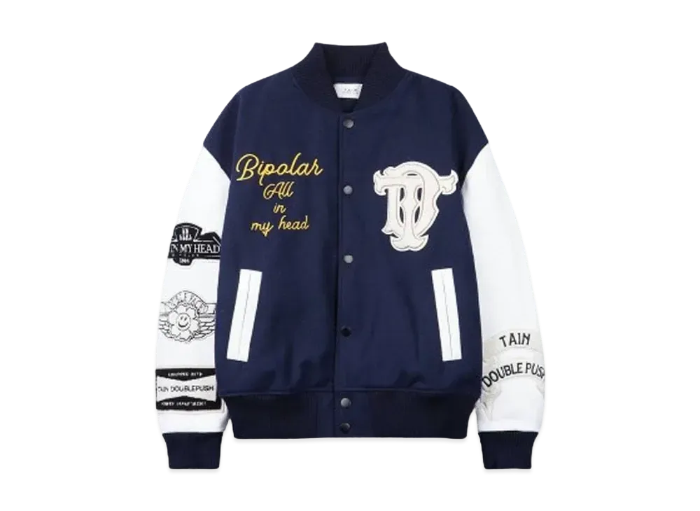 TAIN DOUBLE PUSH BIPOLAR AWARD JACKET "NAVY"