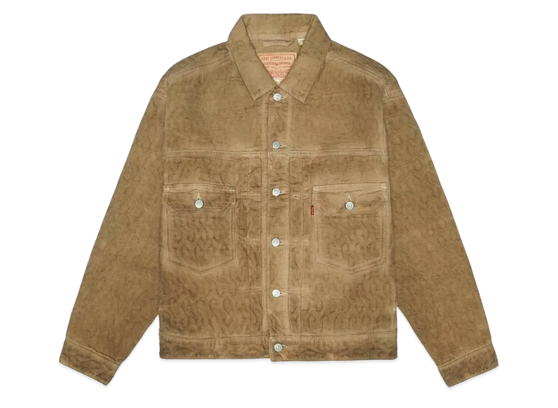 Stussy x LEVI'S Dyed Jacquard Trucker Jacket "Brown"