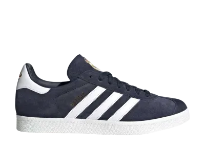 Real Madrid × adidas Gazelle "Legend Ink/Footwear White/Gold Metallic"