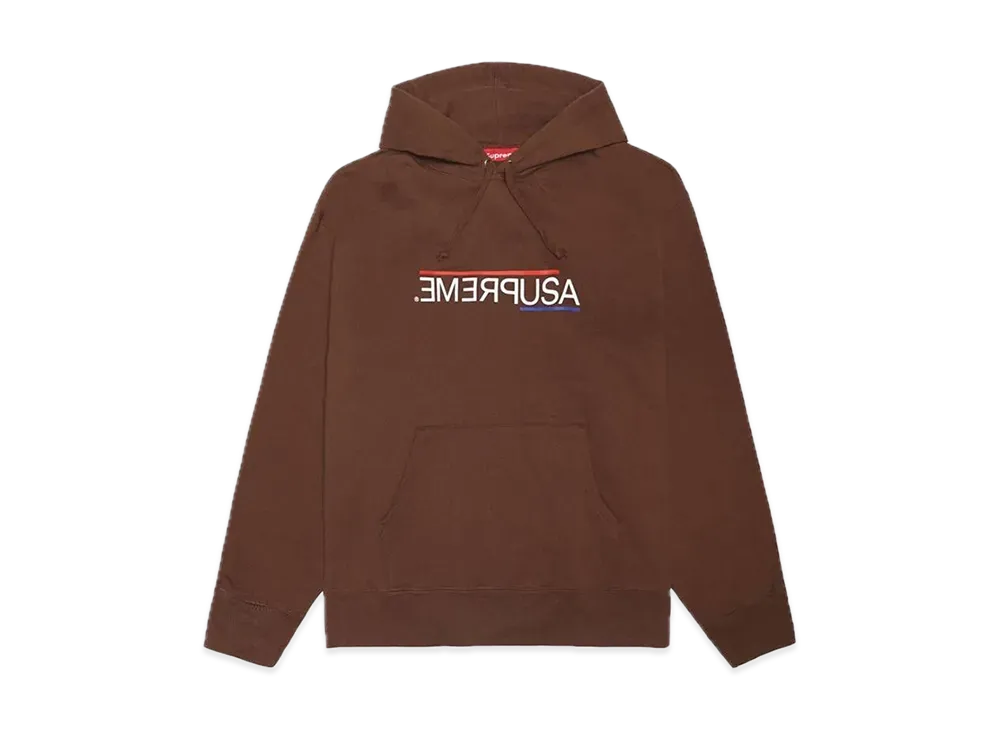 Supreme USA Hooded Sweatshirt "Brown"