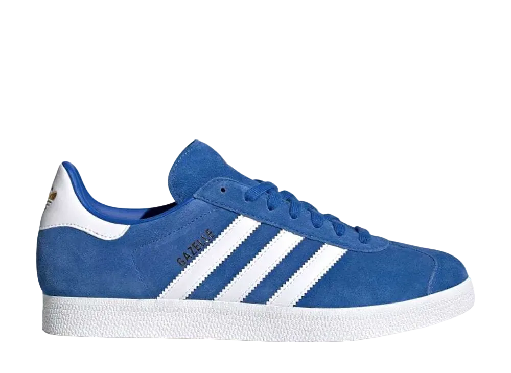 Leeds United × adidas Gazelle "Blue/Footwear White/Gold Metallic"