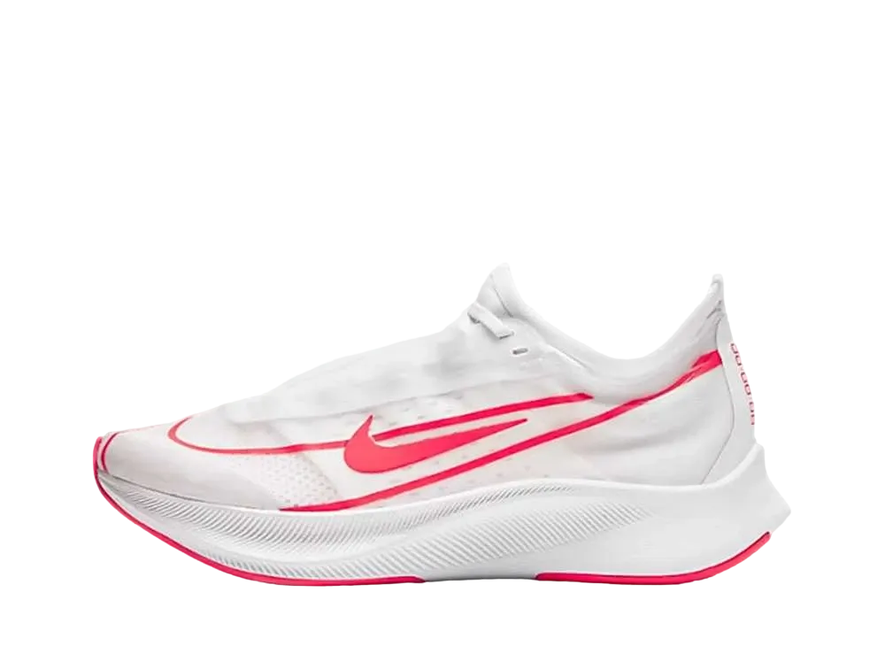 ナイキ ウィメンズ ズームフライ3 "ホワイト/レーザークリムゾン"