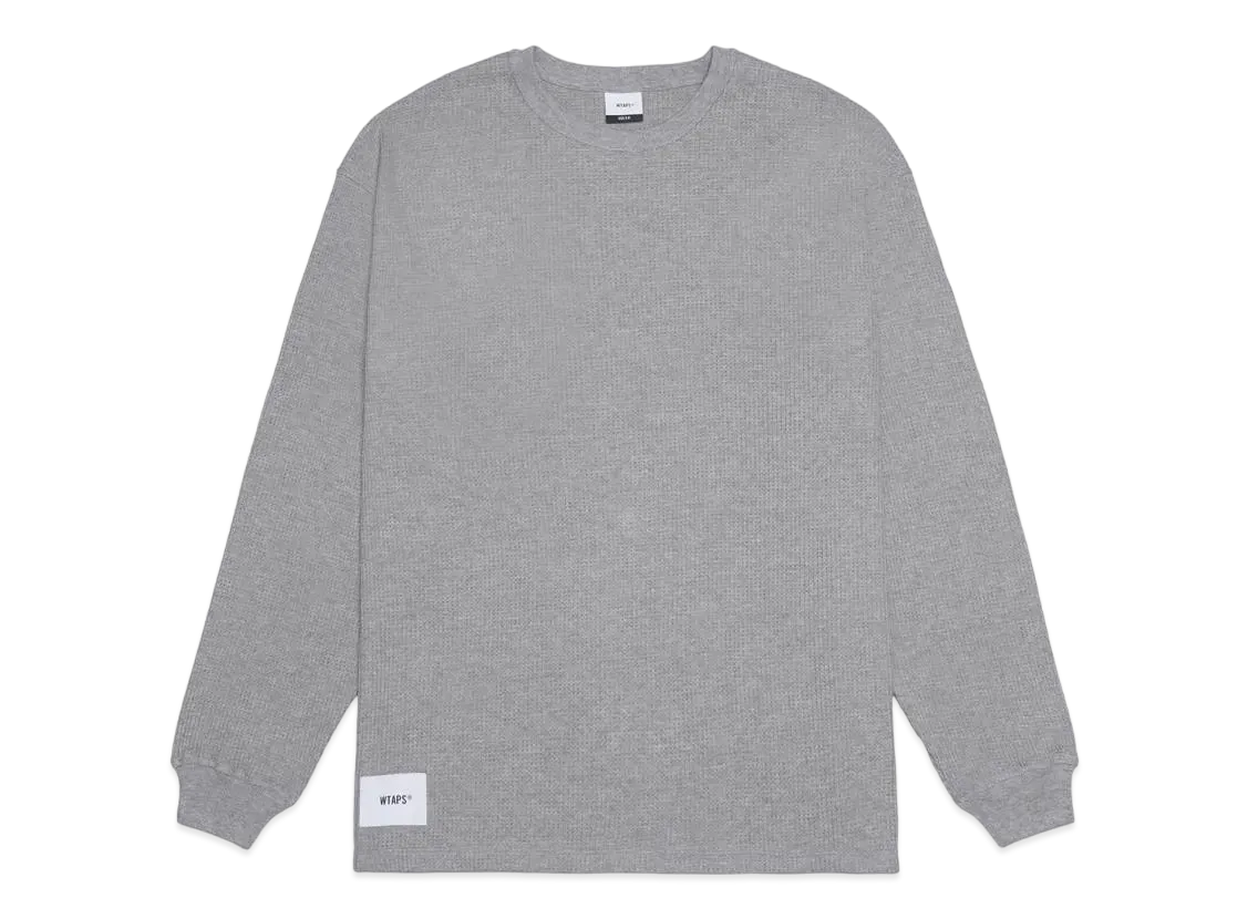 Wtaps Waffle 01 / LS / Cotton. Sign "Ash Gray"