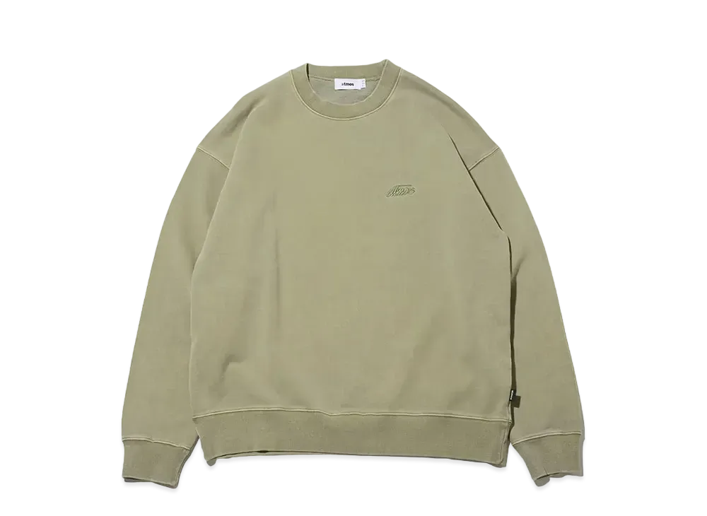 atmos Pigment Dyed Crewneck Sweatshirt "Khaki"