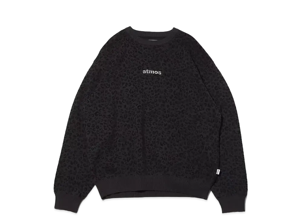 atmos Embroidery Classic Logo Knit Sweater "Leopard"