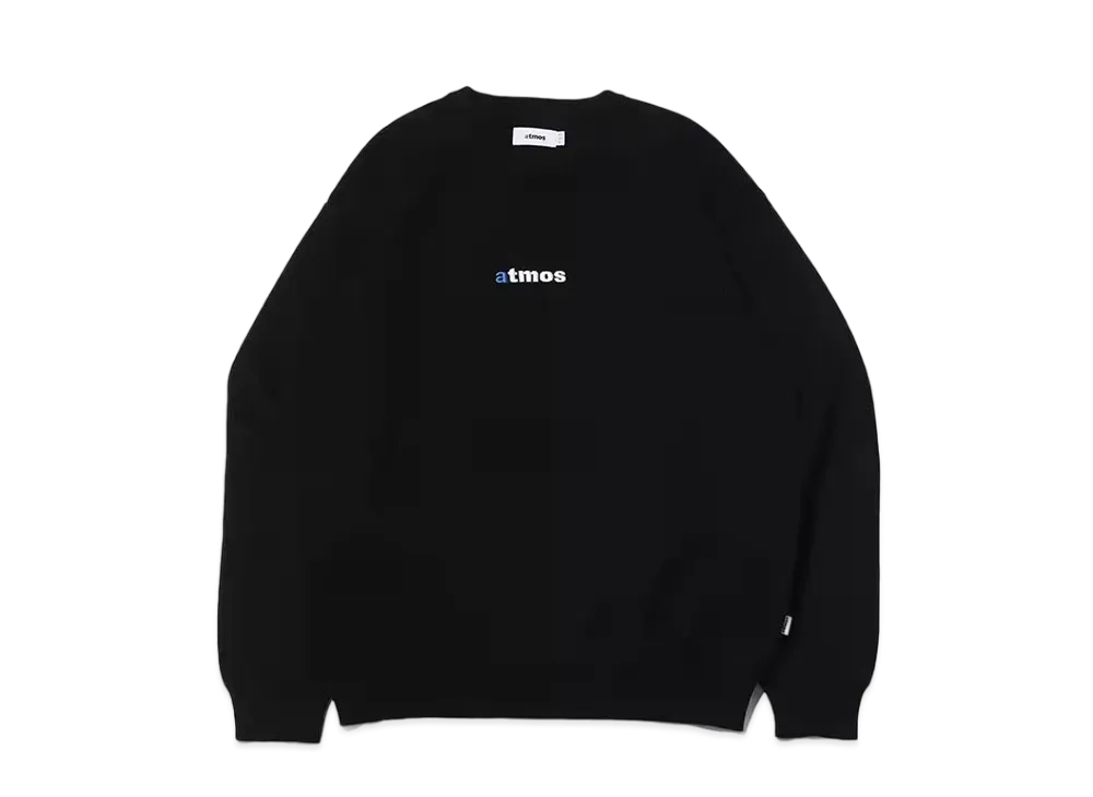 atmos Embroidery Classic Logo Knit Sweater "Black"