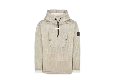 Stone Island 43332 Macro Ripstop Nylon Metal in Econyl Regenerated Nylon with Primaloft-TC "Mastic White"