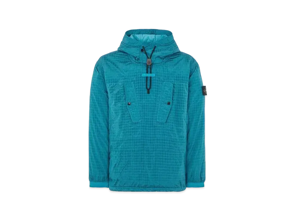 Stone Island 43332 Macro Ripstop Nylon Metal in Econyl Regenerated Nylon with Primaloft-TC "Turquoise Blue"
