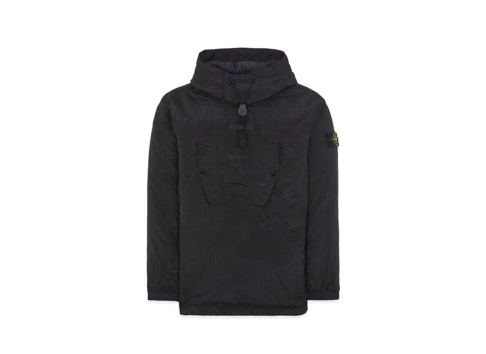 Stone Island 43332 Macro Ripstop Nylon Metal in Econyl Regenerated Nylon with Primaloft-TC "Black"